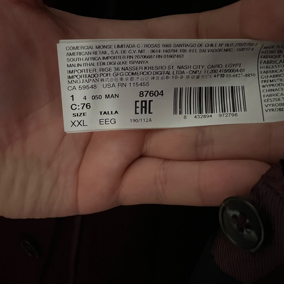 Tailored MNG MAN wool overcoat jacket - Picture 2 of 3